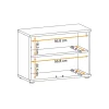 Modulo basso ingresso 60x46h cm 2 ante rovere sonoma California Gihome®