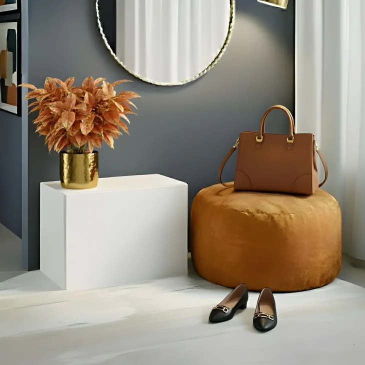 Modulo da terra 55x40 cm con anta reversibile bianco lucido Sunset
