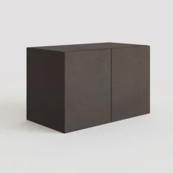 Panca da terra ingresso 63x35h cm 2 ante ossido nero Sunset