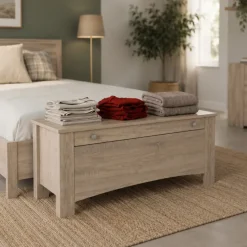 Panca fondoletto 110x45h cm contenitore rovere sonoma Londra