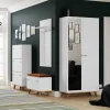 Panca ingresso 69x50h cm con scarpiera bianco rovere Clea