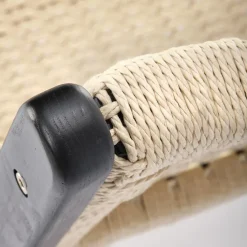 Panca relax moderna in rattan naturale nero Salvin