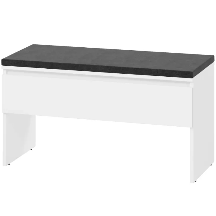 Panca scarpiera 92x50cm con imbottitura bianco Accent