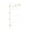 Pannello appendiabiti 60x156h cm con mensola imbottito beige cashmere rovere Berlino