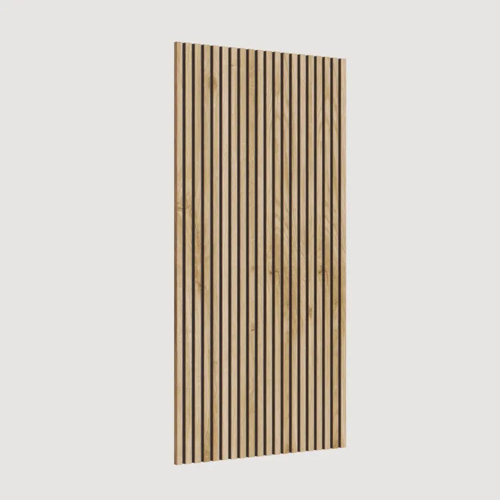 Pannello cannettato a muro 69x138h cm con ganci appendiabiti rovere chiaro Sunset Decor