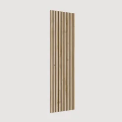 Pannello cannettato a muro 69x240h cm con ganci appendiabiti rovere chiaro Sunset Decor