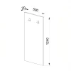 Pannello ingresso 50x124h cm appendiabiti noce Raymonda