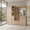 Pannello parete con mensola e appendiabiti 60x157h cm rovere sonoma California Gihome®