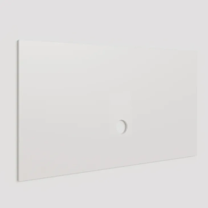 Pannello porta tv 180x100h cm bianco lucido Sunset
