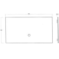 Pannello porta tv 180x100h cm bianco lucido Sunset