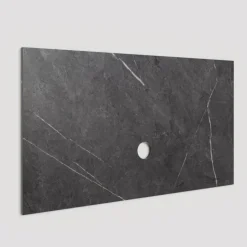 Pannello porta tv 180x100h cm effetto marmo nero Sunset