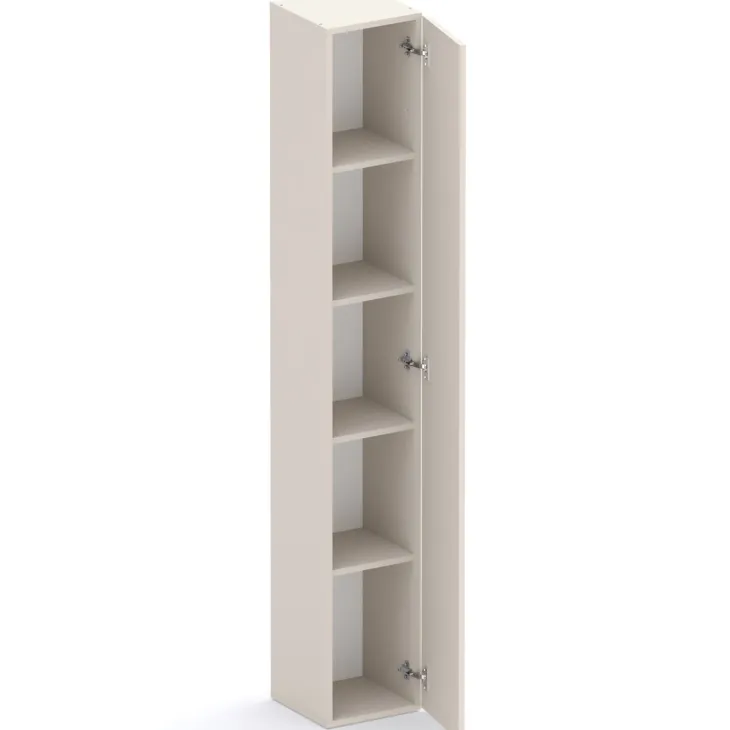 Parete attrezzata con scrivania 305x186h cm beige cashmere rovere chiaro Sunset 1029