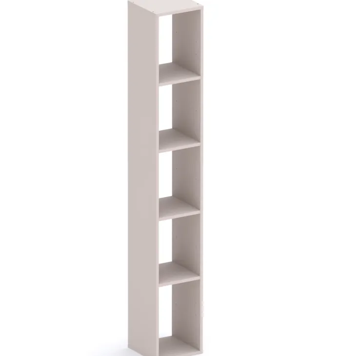 Parete attrezzata con scrivania 305x186h cm beige cashmere rovere chiaro Sunset 1029