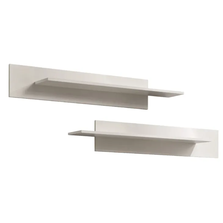Parete attrezzata sospesa 260x170h cm con biocamino beige cashmere Ignis 5 Gihome®