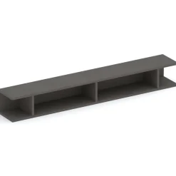 Parete attrezzata sospesa 262x220h cm ossido nero beige cashmere Sunset 1035