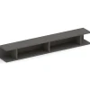 Parete attrezzata sospesa 193x188h cm cannettata ossido nero rovere scuro Sunset Decor 1038