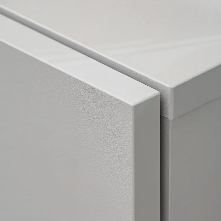 Parete attrezzata sospesa 200x150h cm pannello effetto geometrico grigio perla rovere Luvox