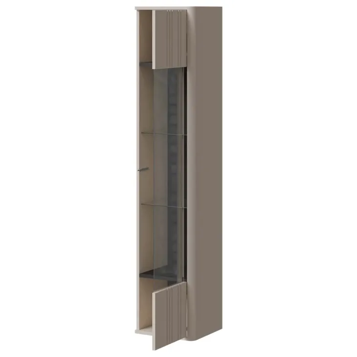Parete attrezzata sospesa 272x200h cm moderna beige cashmere Bellagio 1