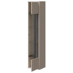 Parete attrezzata sospesa 216x200h cm moderna beige cashmere Bellagio 2