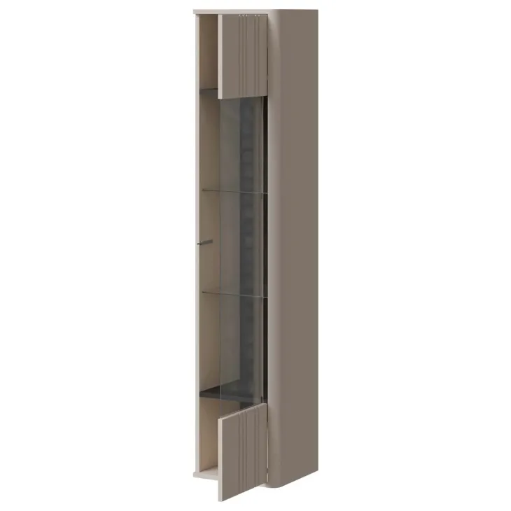 Parete attrezzata sospesa 216x200h cm moderna beige cashmere Bellagio 2