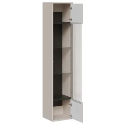 Parete attrezzata sospesa 216x200h cm moderna beige cashmere Bellagio 2