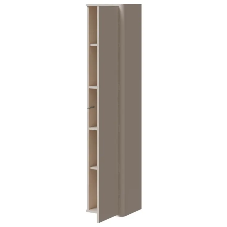 Parete attrezzata sospesa 216x200h cm moderna beige cashmere Bellagio 3