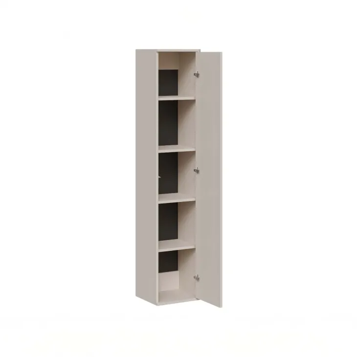Parete attrezzata sospesa 216x200h cm moderna beige cashmere Bellagio 3