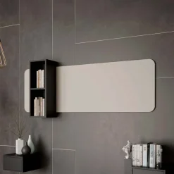 Parete attrezzata sospesa 216x200h cm moderna beige cashmere Bellagio 3