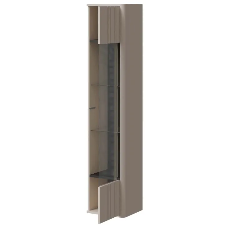 Parete attrezzata sospesa 302x200h cm moderna beige cashmere Bellagio 4