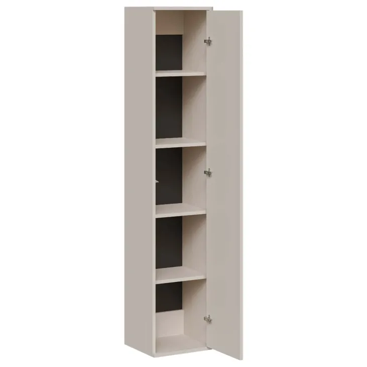 Parete attrezzata sospesa 302x200h cm moderna beige cashmere Bellagio 4