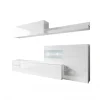 Parete attrezzata 260x167h cm angolare bianco lucido Oslo