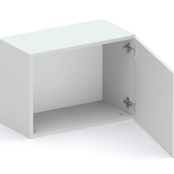 Parete attrezzata 280x202h cm bianco lucido grigio chiaro antracite Sunset 1037