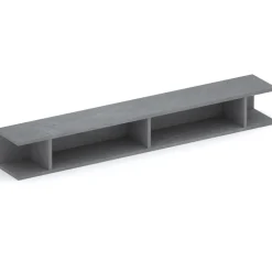 Parete attrezzata 280x202h cm bianco lucido grigio chiaro antracite Sunset 1037