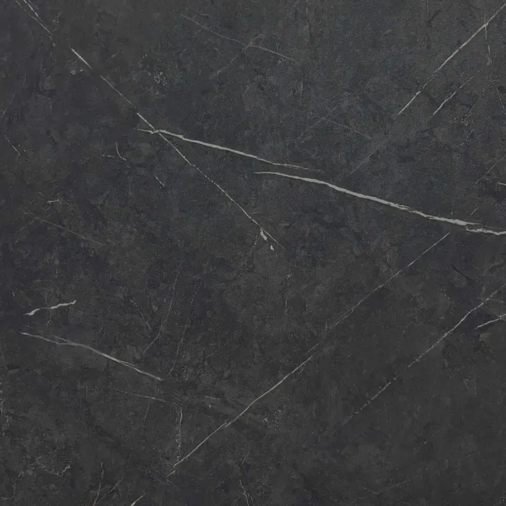 Parete attrezzata 330x220h cm con pannello cannettato beige rovere scuro nero effetto marmo Sunset Decor 1043