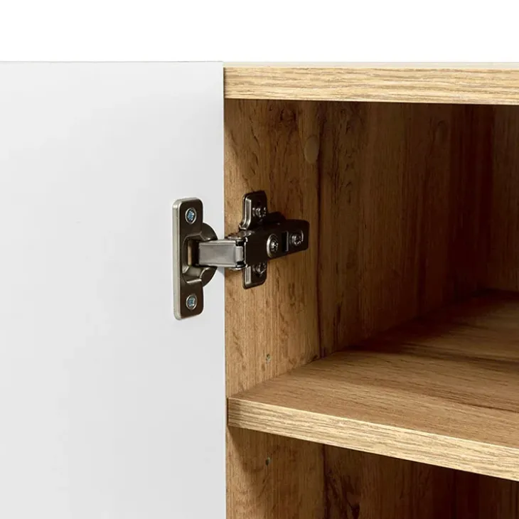 Parete attrezzata 290x183h cm moderna cannettato quercia Essence