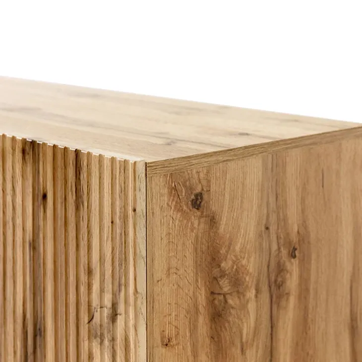 Parete attrezzata 290x183h cm moderna cannettato quercia Essence