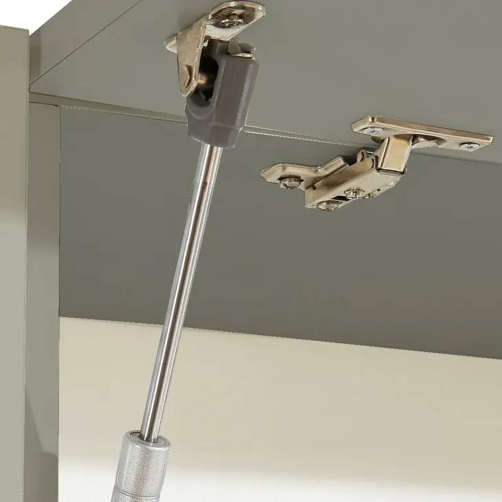 Parete attrezzata 290x190h cm moderna 2 vetrine tortora rovere Zenith 2