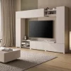 Parete attrezzata 270x185h cm moderna beige cashmere Calima