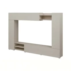 Parete attrezzata 270x185h cm moderna beige cashmere Calima