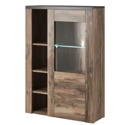 Parete attrezzata 325x206h cm noce rovere grigio Paloma 2
