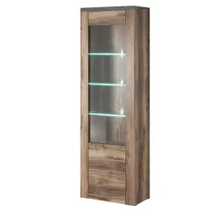Parete attrezzata 325x206h cm noce rovere grigio Paloma 2