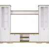 Parete attrezzata 234x181h cm shabby soggiorno bianco opaco Loira
