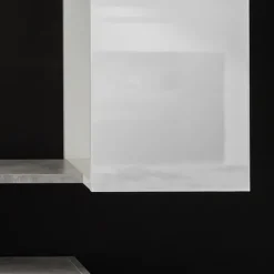 Parete attrezzata 259x175h cm soggiorno bianco lucido Steppi 4