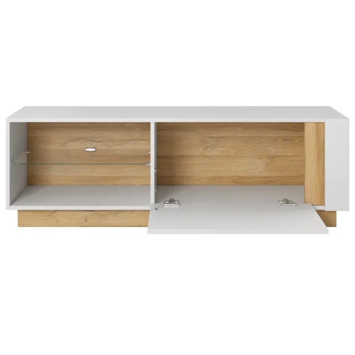 Parete attrezzata 270x194h cm soggiorno bianco opaco e lucido Noa Gihome®