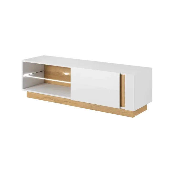 Parete attrezzata 270x194h cm soggiorno bianco opaco e lucido Noa Gihome®