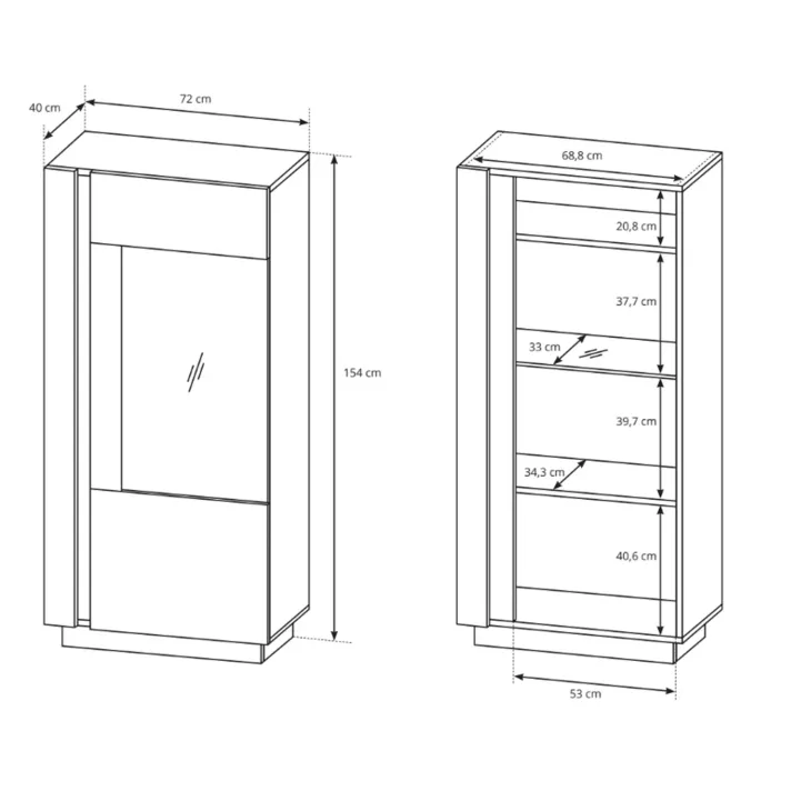Parete attrezzata 270x194h cm soggiorno bianco opaco e lucido Noa Gihome®