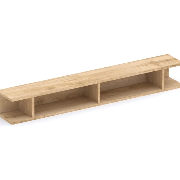 Parete attrezzata 246x186h cm soggiorno rovere chiaro bianco Sunset 1000