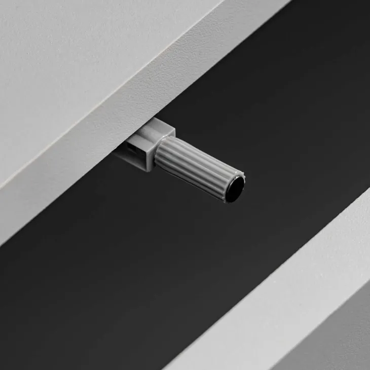 Parete attrezzata 240x160h cm sospesa moderna grigio rovere Tetra