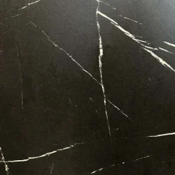 Parete attrezzata 160x148h cm sospesa cannettato, rovere, nero effetto marmo Kendo