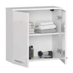 Pensile bagno sospeso 60x60h cm 2 ante bianco lucido Woters